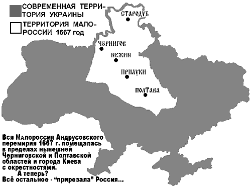 Малороссия 1667 г. 1654