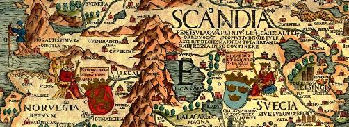 Карта 1539. 61. Лист E- ABD. Скандия. Короли и Норвегии и Швеции